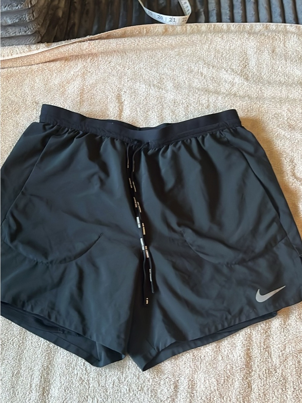 Nike Women's Black Athletic Shorts with Reflective Swoosh